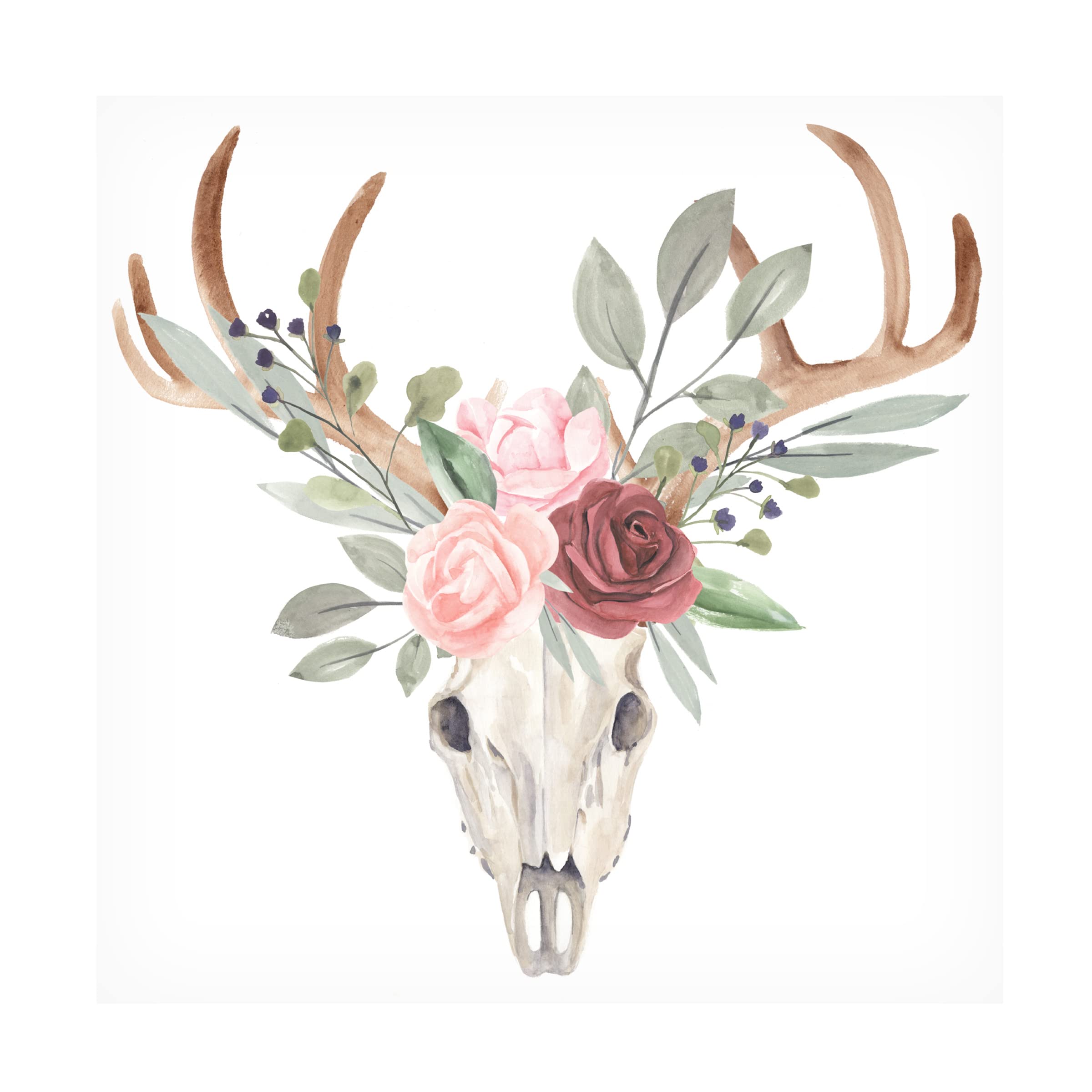 Annie Warren 'Branched Posy I' Canvas Wall Art Print - Floral Home Decor for Living Room, Bedroom & Office | Trademark Fine Art Collection