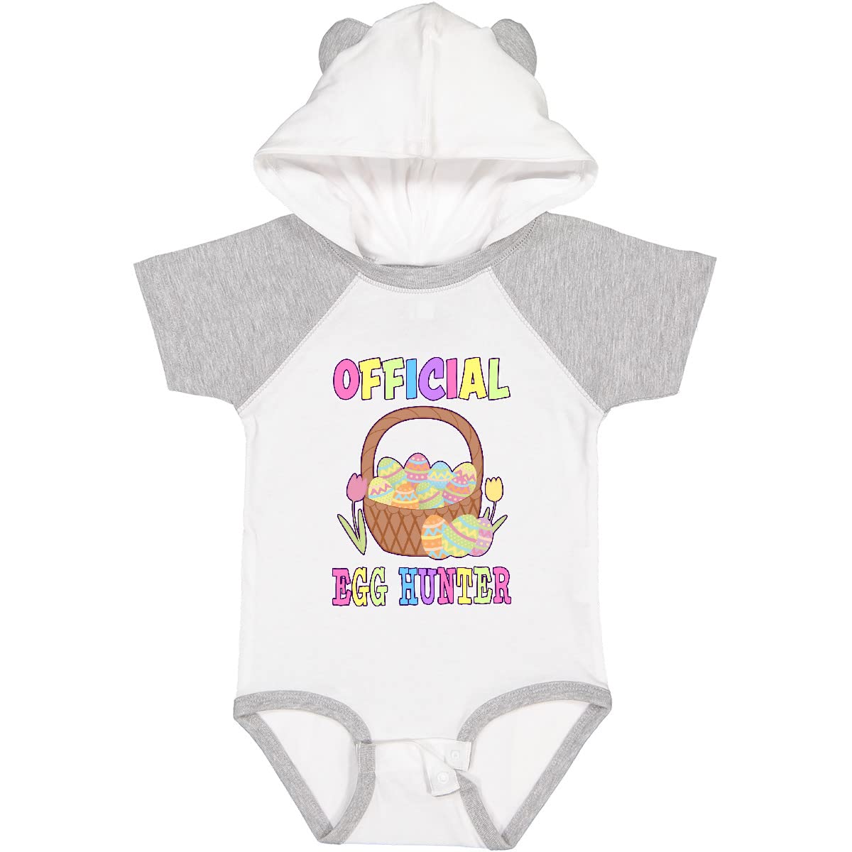 Inktastic Official Egg Hunter with Easter Basket and Eggs Baby Bodysuit - Cute Easter Outfit for Infants & Toddlers - Perfect for Easter Egg Hunts, Family Photos & Holiday Celebrations