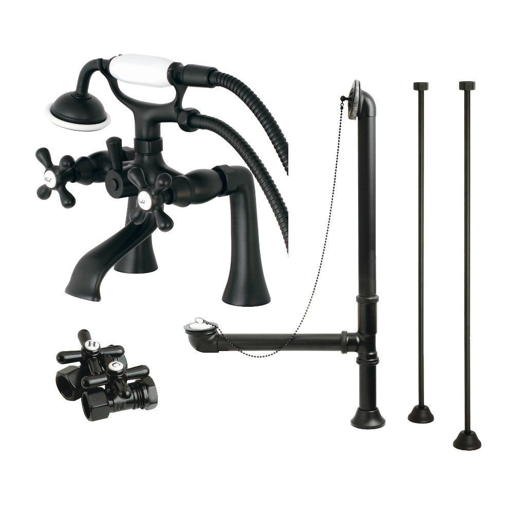 Kingston Brass CCK268ORB Vintage Deck Mount Clawfoot Tub Faucet Package