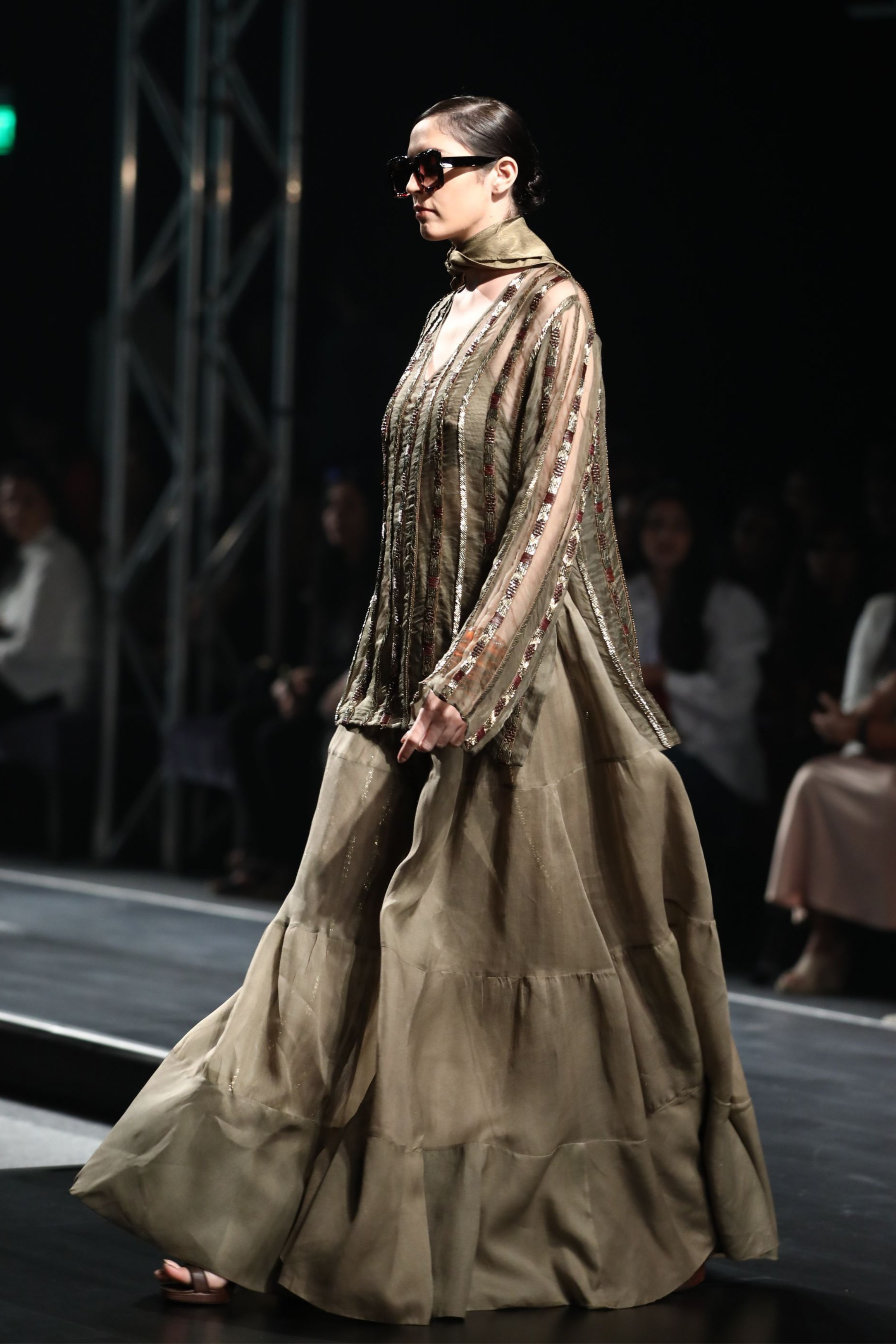 Elegant Olive Green Front Open Maxi Dress for Women - Boho Chic Long Dress for Summer, Beach, Parties & Casual Wear