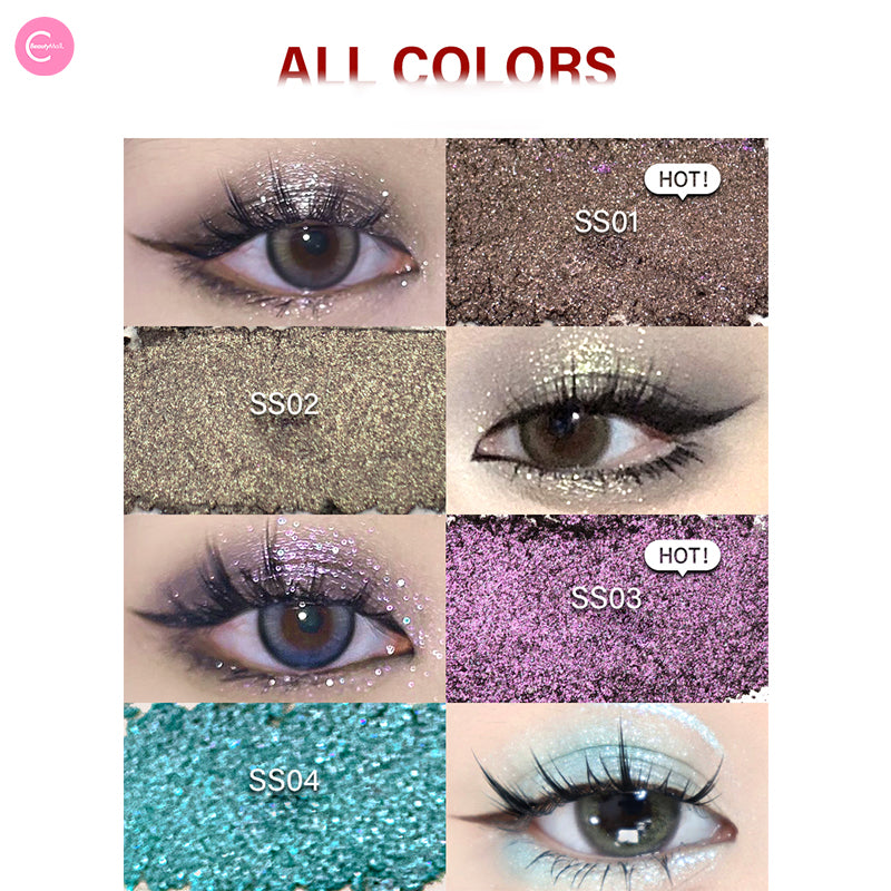 Fidoo Shimmering Gemstone Single Eyeshadow - Long Lasting, Highly Pigmented Mineral Makeup for Everyday & Party Wear - Perfect for Daytime Office Look or Glamorous Night Out