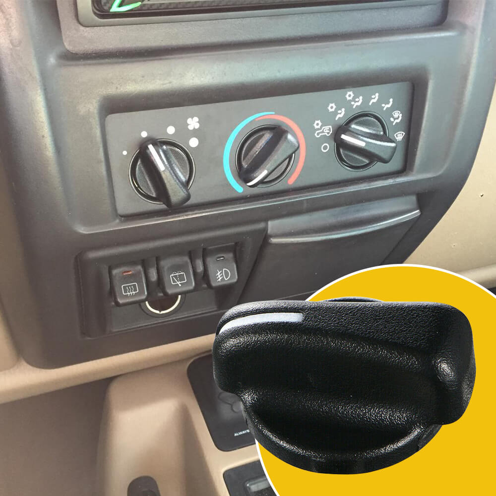 AC Climate Control Switch Knob Fan Switch Replacement for 99-03 Dodge Ram 1500/2500/3500 & 99-06 Jeep Wrangler - Perfect for Interior Climate System Repair and Customization