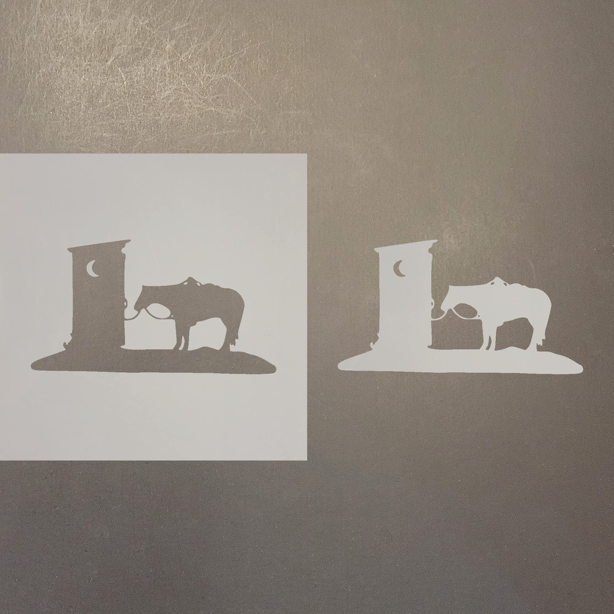 4 Inch Reusable Mylar Stencil for Outhouse Art & Craft - DIY Scrapbooking, Wood Burning, Sign Making & Home Decor Projects