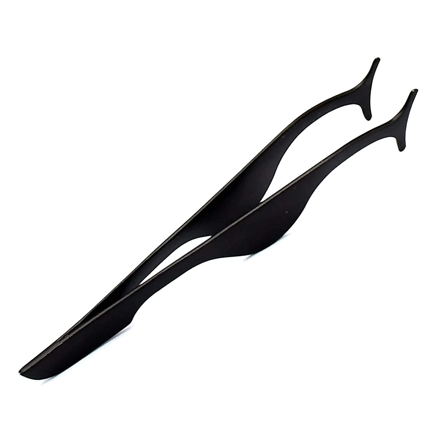 False Eyelash Applicator Tweezers - Magnetic Stainless Steel Eyelash Extension Tools for Easy Lash Application & Removal - Adjust & Repair Lashes Instantly - Full Black - Perfect for Salon Professionals & DIY Home Use