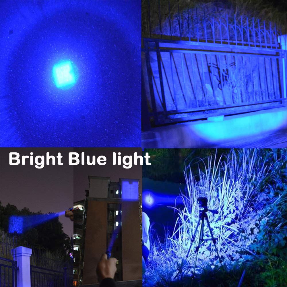 5-Pack Multicolor LED Flashlights Set - Red, Blue, Green, 395nm UV & White Light for Camping, Emergency, Hunting & Outdoor Adventures