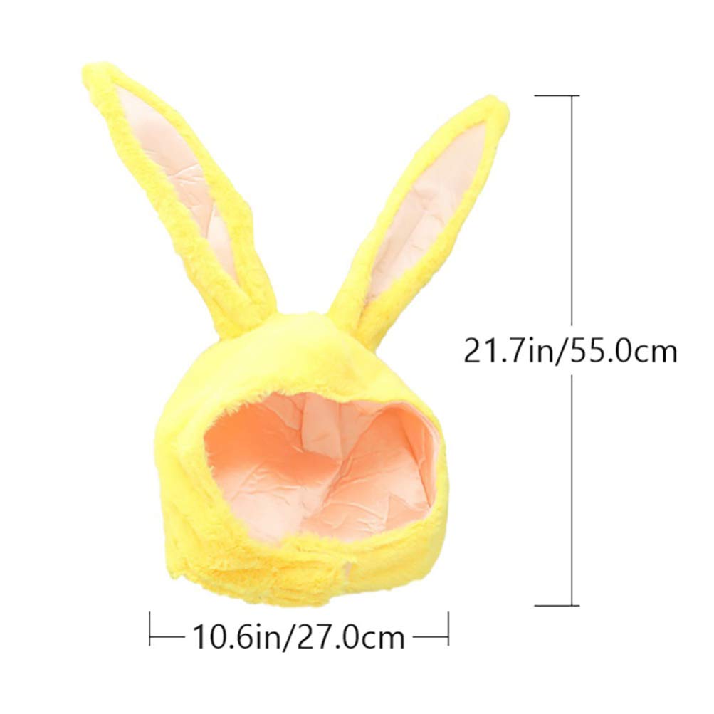 Funny Easter Bunny Hat with Rabbit Ears Headband - Novelty Carnival Party Costume Accessory for Adults & Cosplay (Yellow) | Perfect for Easter Celebrations, Halloween Costumes, Themed Parties & Funny Photo Props