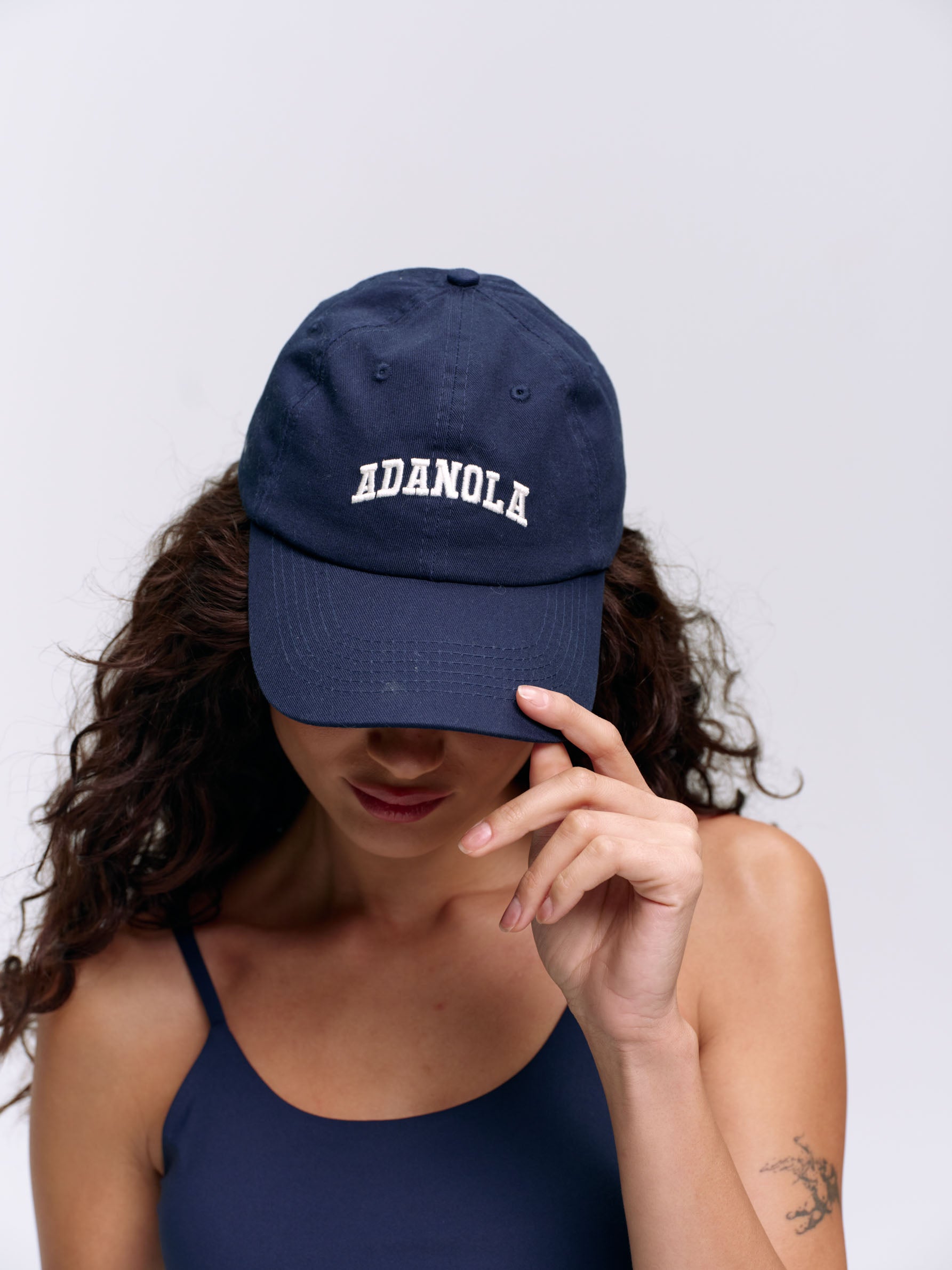 Varsity Cap for Men & Women - Navy Blue & Cream Adjustable Snapback Hat - Stylish Baseball Cap for Sports, Casual Wear & Outdoor Activities