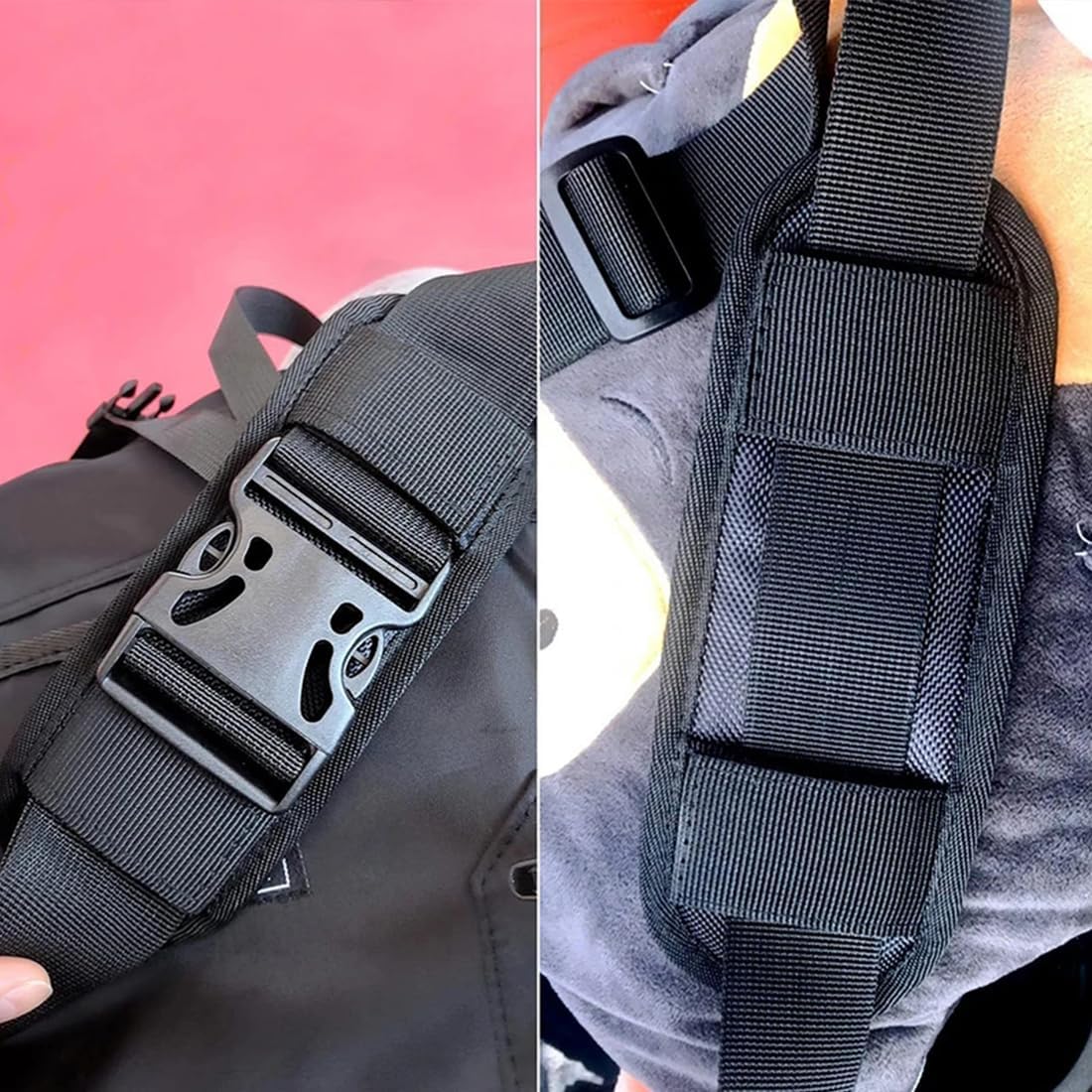 **Detachable Shoulder Strap Pad - 2 Pack Comfortable Cushion for Backpacks, Cameras, Laptops, Messenger Bags & Rifle Slings - Ideal for Hiking, Travel & Outdoor Activities**