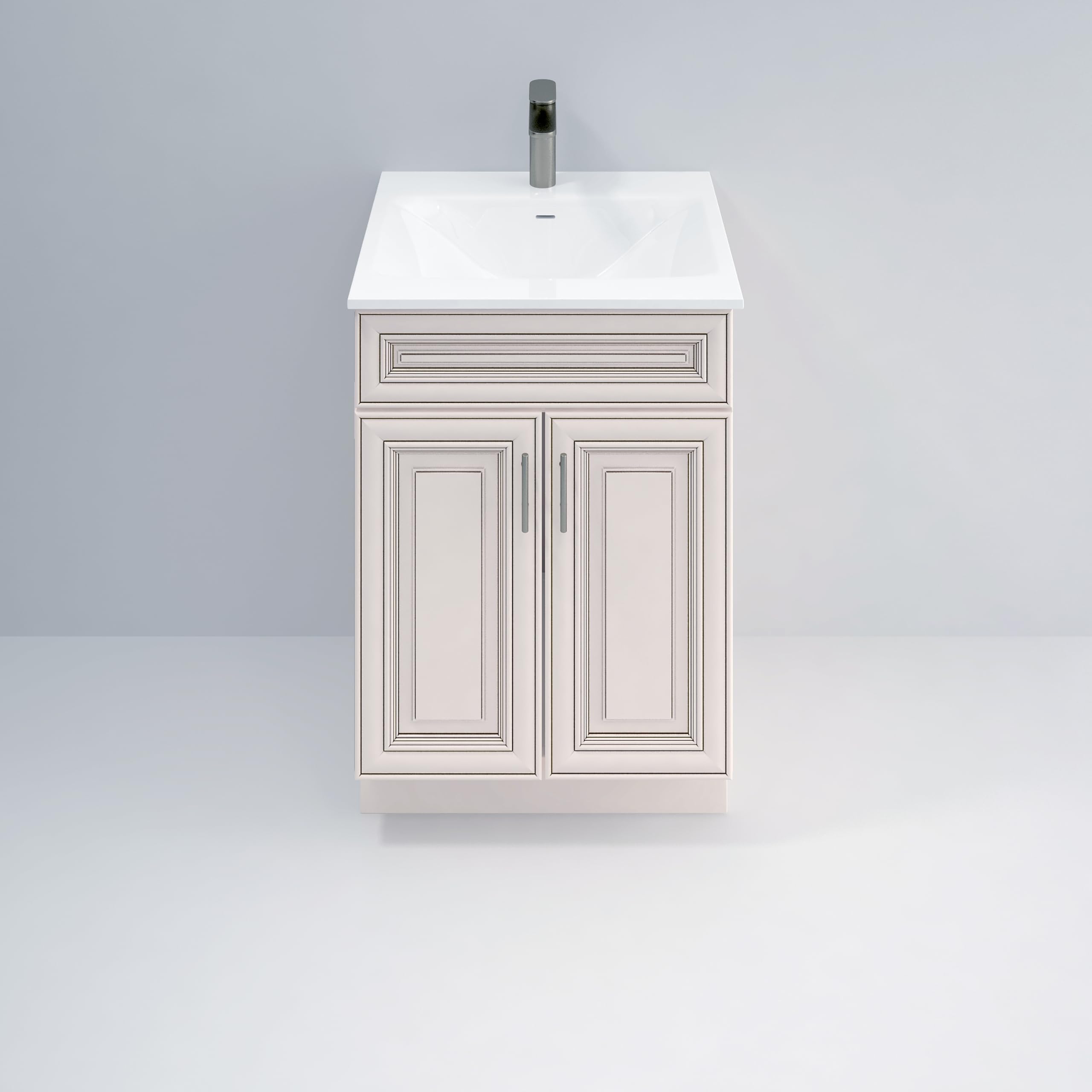 Antique White Bathroom Vanity Sink Base Cabinet - 24