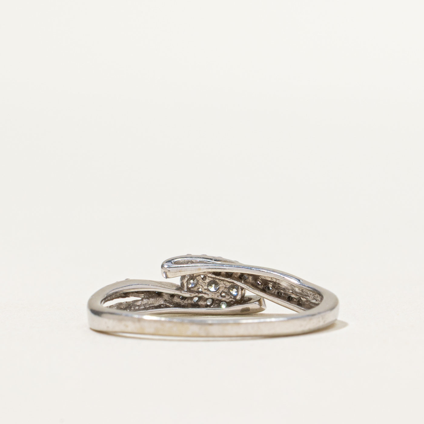 0.16ctw Tension Set Diamond Bypass Ring - Size 6.5 | Elegant Wedding Band, Anniversary Gift for Her, Promise Ring for Women | Perfect for Engagements, Proposals & Special Occasions