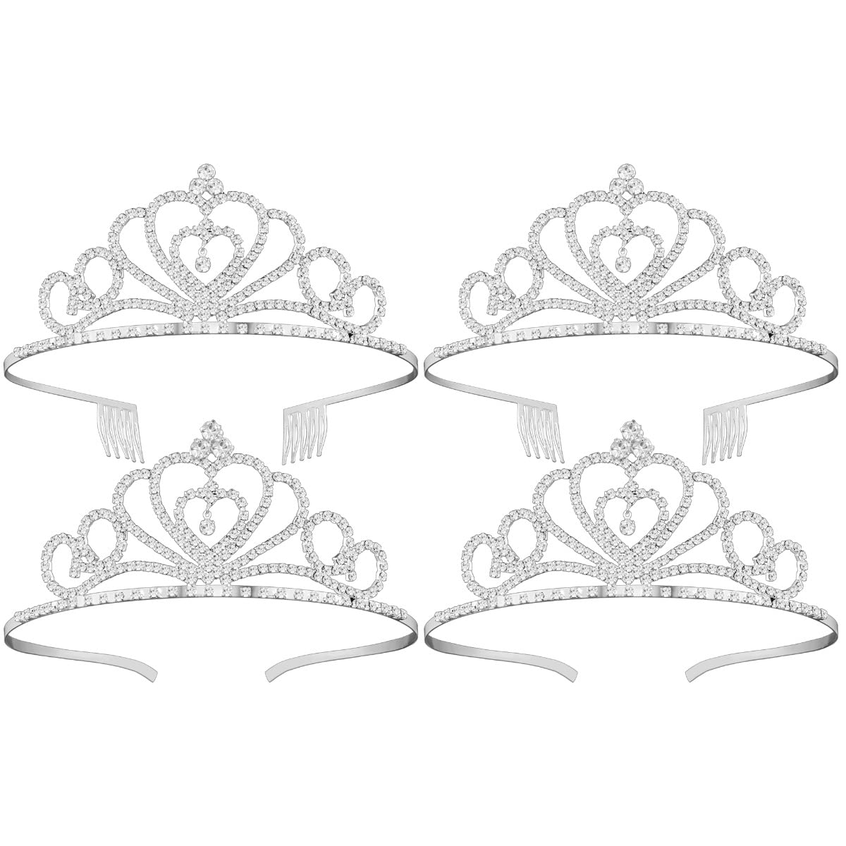 Sparkling Rhinestone Crystal Tiara Crown for Women - Elegant Wedding, Bridal, Prom, Birthday, Pageant & Princess Headpiece | Perfect for Brides, Prom Queens, Pageants & Special Occasions