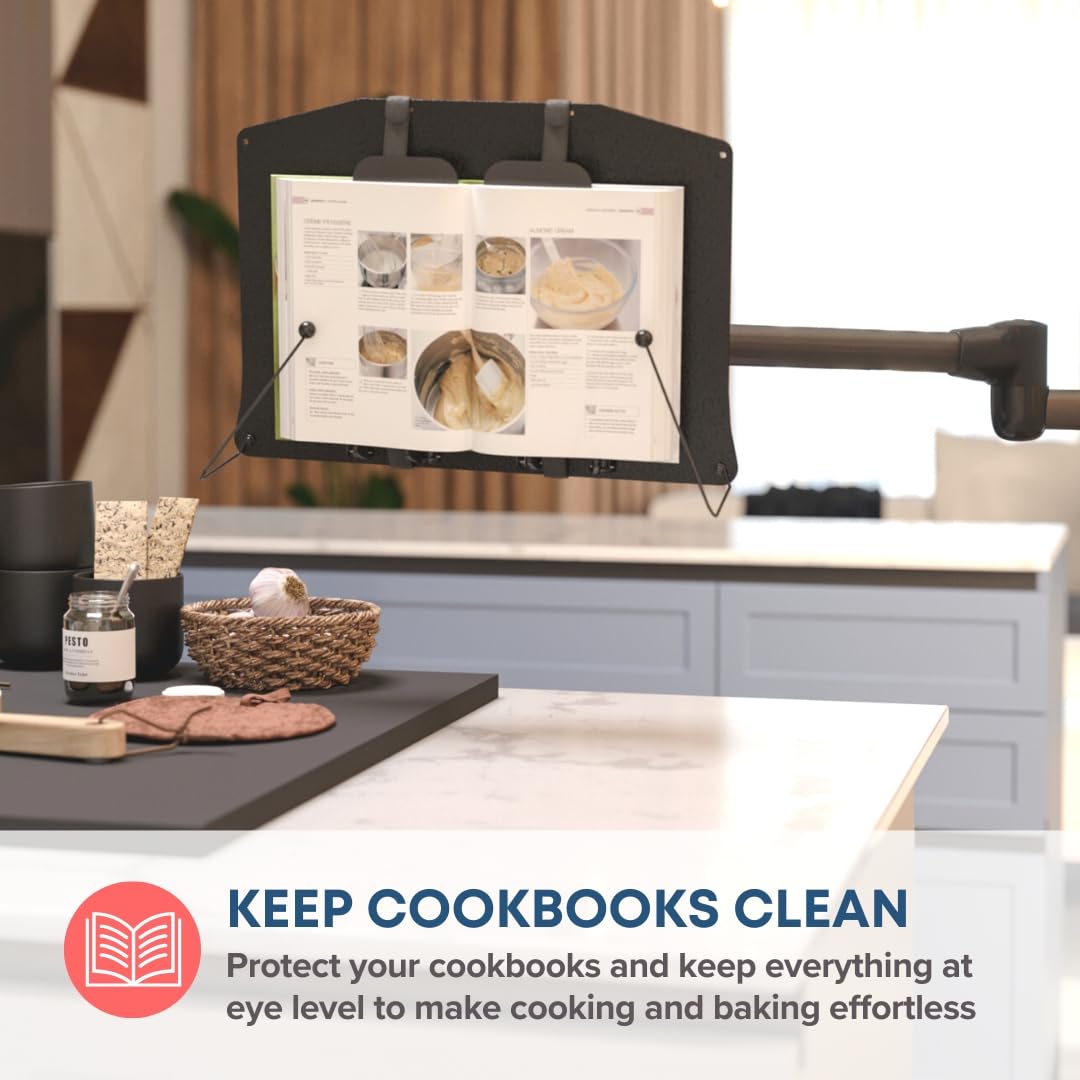 LEVO Hands-Free Book Stand for Hardcovers, Paperbacks, Cookbooks, Textbooks & Magazines - Perfect for Reading, Cooking, Studying & Relaxing