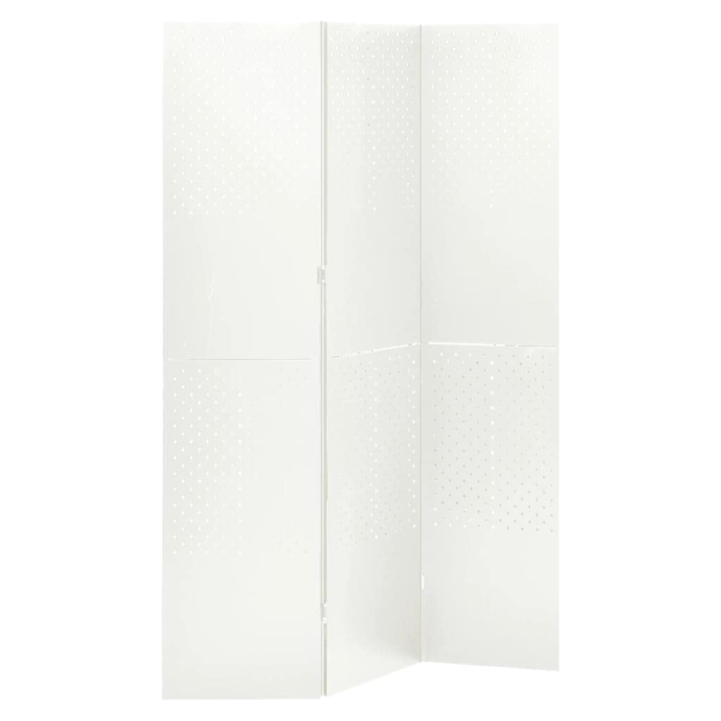 3-Panel Steel Room Divider - 47.2