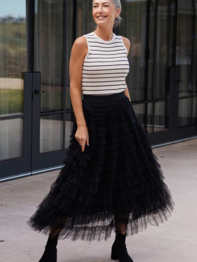 Chance Skirt - Black Tulle Party Dress for Women | Elegant Evening Gown for Prom, Wedding & Special Occasions