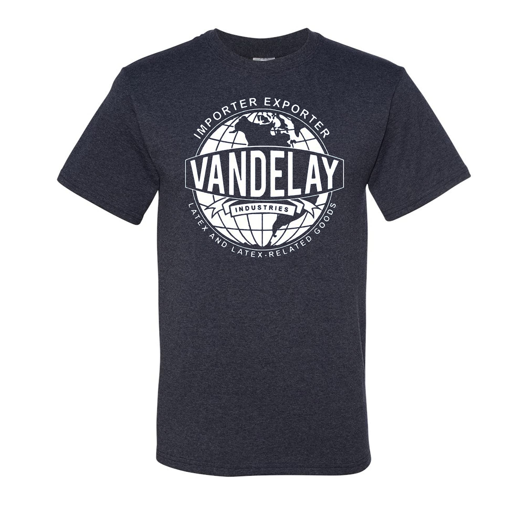 Wild Custom Apparel Vandelay Industries Latex George Costanza Men's T-Shirts - Funny Sitcom TV Show Merchandise for Seinfeld Fans & Comedy Lovers