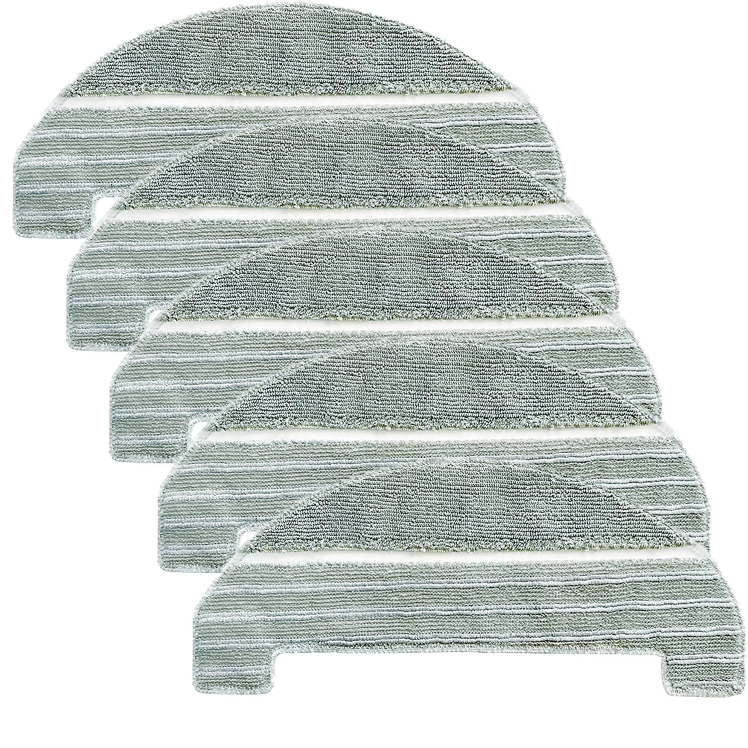 5Pcs Replacement Mopping Cloths Pads for iHome AutoVac Nova & Halo Self Empty Robot Vacuum - Washable Microfiber Cleaning Pads for Hardwood Floors & Tile (Perfect for Daily Cleaning & Pet Hair Removal)