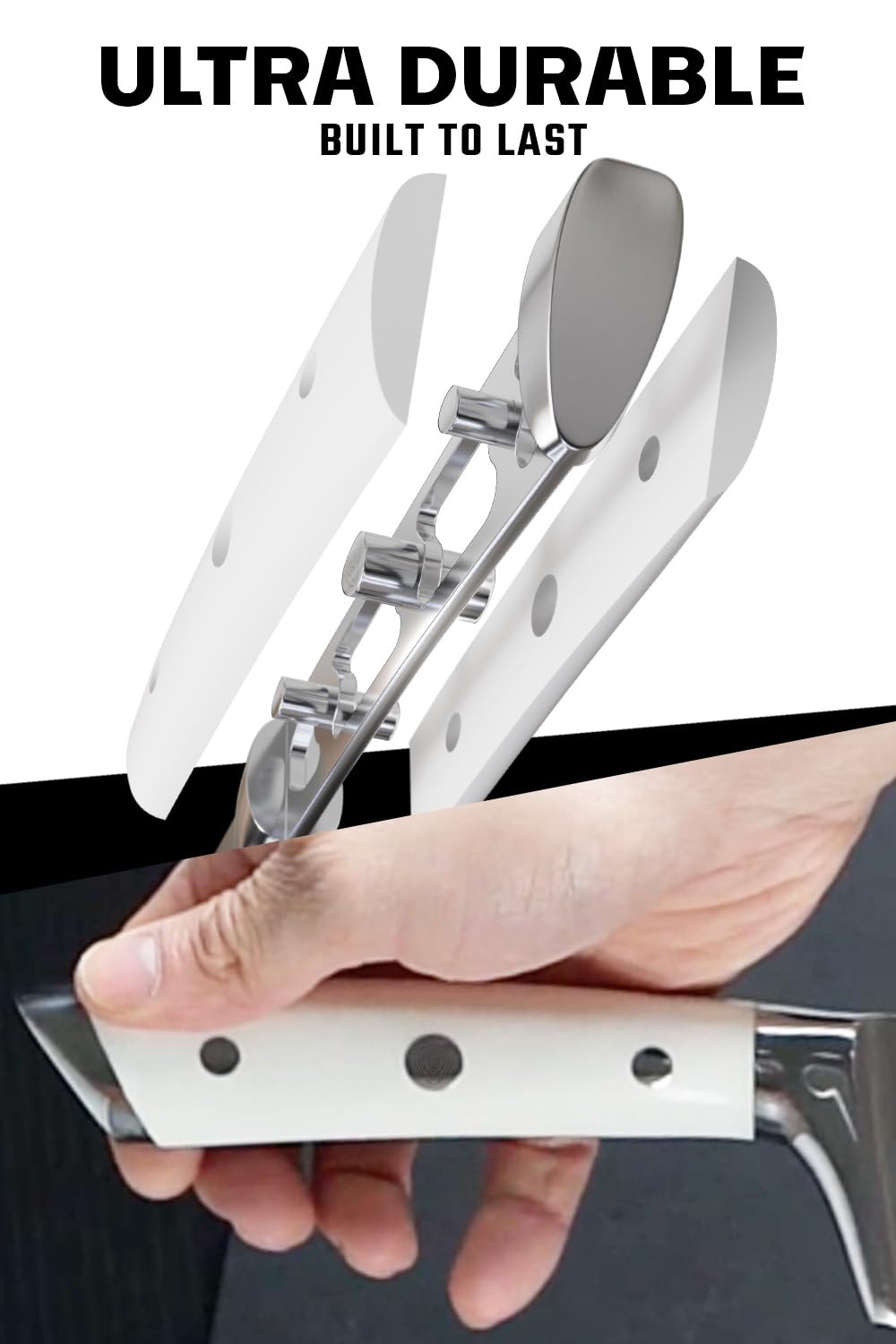 DALSTRONG 8-Inch Chef Knife - Gladiator Series - Forged High Carbon German Steel - Razor Sharp Professional Kitchen Knife - Full Tang Design - Glacial White ABS Handle - Includes Sheath - NSF Certified - Perfect for Slicing, Dicing, and Chopping Vegetables, Meat, and Herbs