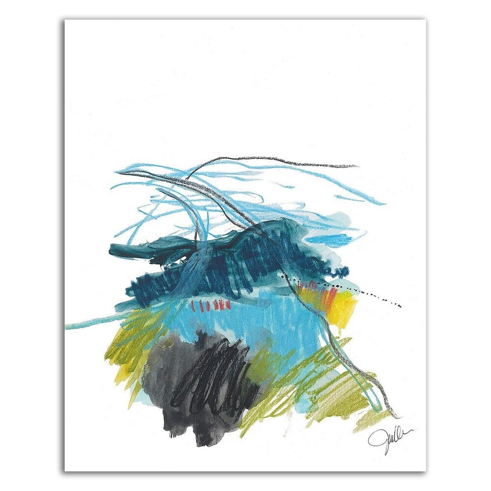 Abstract Landscape No. 33 by Jan Weiss - Premium Canvas Wall Art Print - Ready to Hang - Modern Home & Office Decor