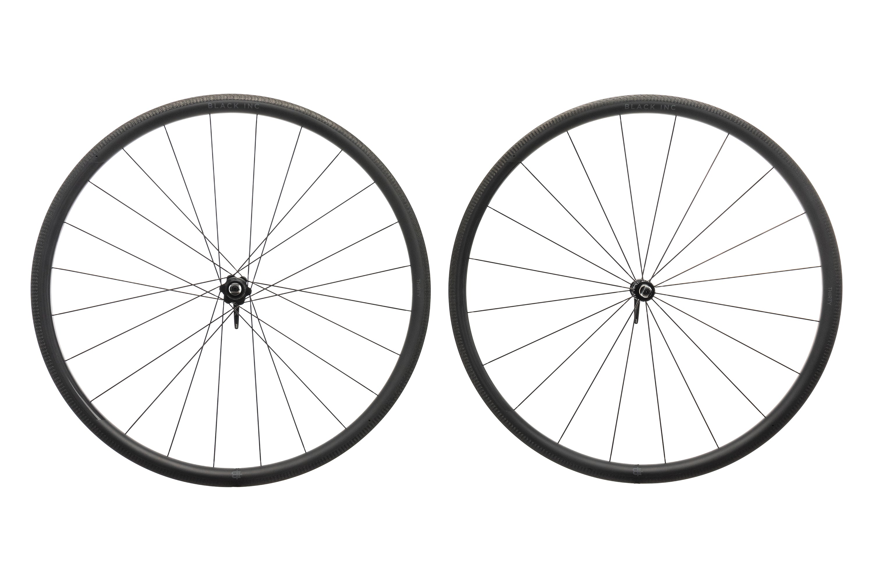 Black Inc THIRTY Carbon Clincher 700c Wheelset - Lightweight Road Bike Wheels for Racing & Performance Cycling | Perfect for Road Racers & Triathletes