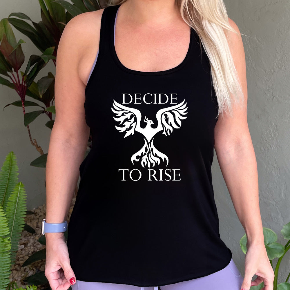 Decide To Rise Shirt - Motivational Inspirational T-Shirt for Men & Women - Gym Workout, Running, Yoga, Casual Wear
