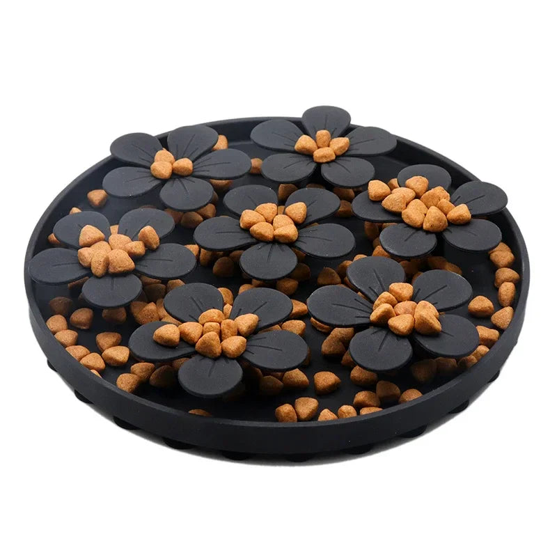 Non-Slip Pet Food Bowl for Dogs & Cats - Anti-Choke Design with Raised Rim - Perfect for Messy Eaters & Travel Use