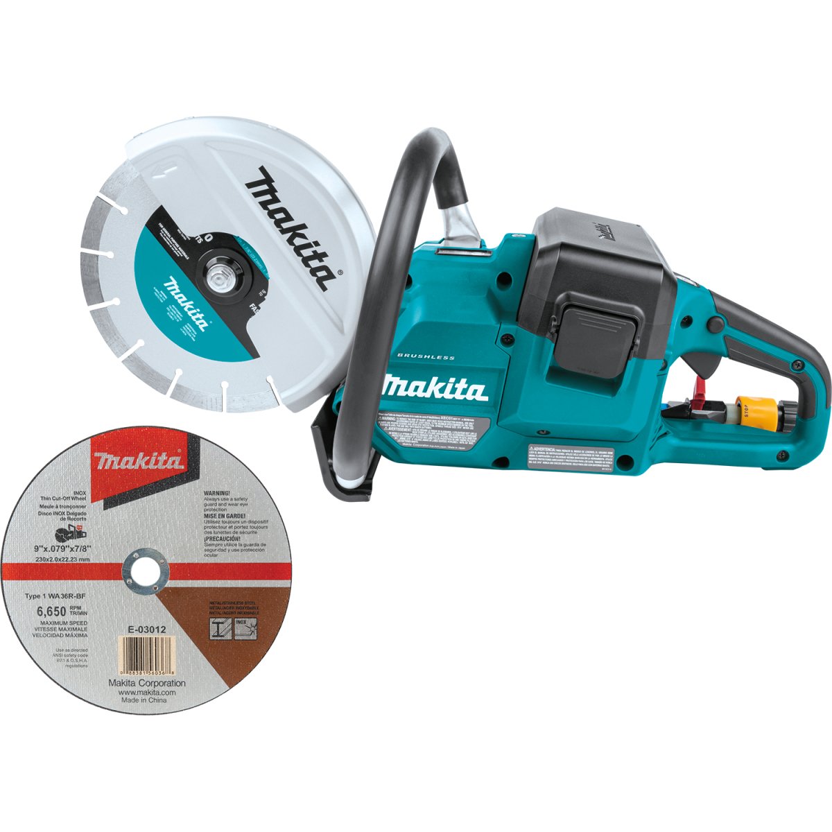 36V (18V X2) LXT® Brushless 9 Power Cutter with AFT® & Electric Brake - Cordless Cutting Tool for Metal, Wood & Concrete - Perfect for Construction, Renovation & DIY Projects