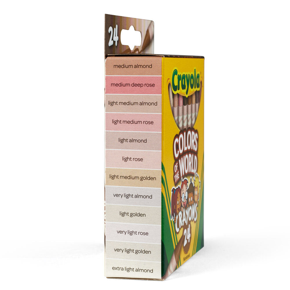 24-Piece Crayola Colors of The World Crayons Set for Kids Ages 3+ - Perfect for Classroom, Homeschooling & Creative Art Projects