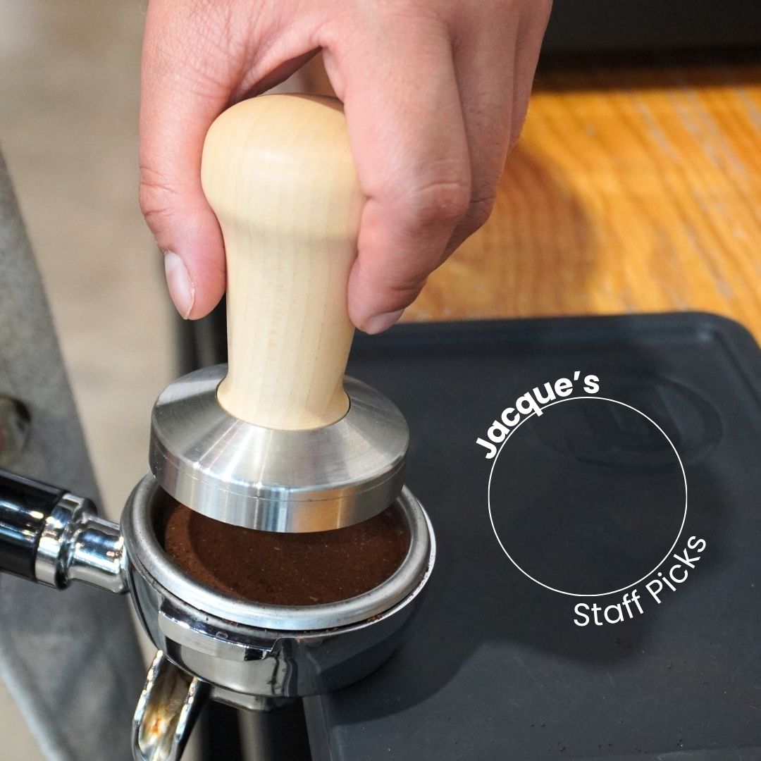EDO Young Wood Tamper - Premium Coffee Tamper for Espresso, Durable Wooden Coffee Press with Ergonomic Handle - Perfect for Home Baristas & Coffee Shops (Use for Espresso Machines, French Press, and Coffee Brewing)