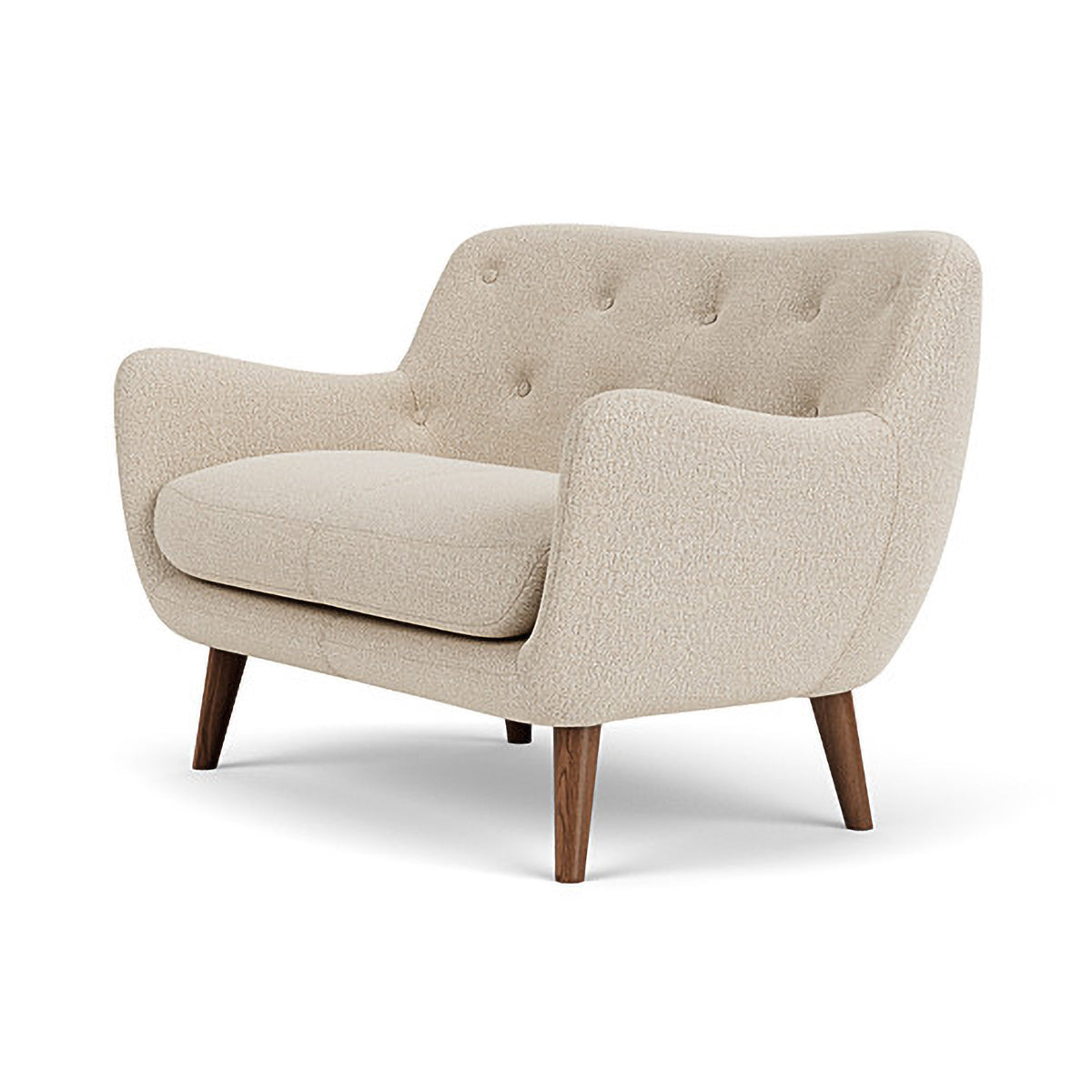Herman Boucle 2 Seater Sofa - Modern Upholstered Loveseat for Living Room, Lounge & Small Spaces | Soft Fabric Couch with Sturdy Frame | Perfect for Apartments, Dorms & Cozy Home Decor