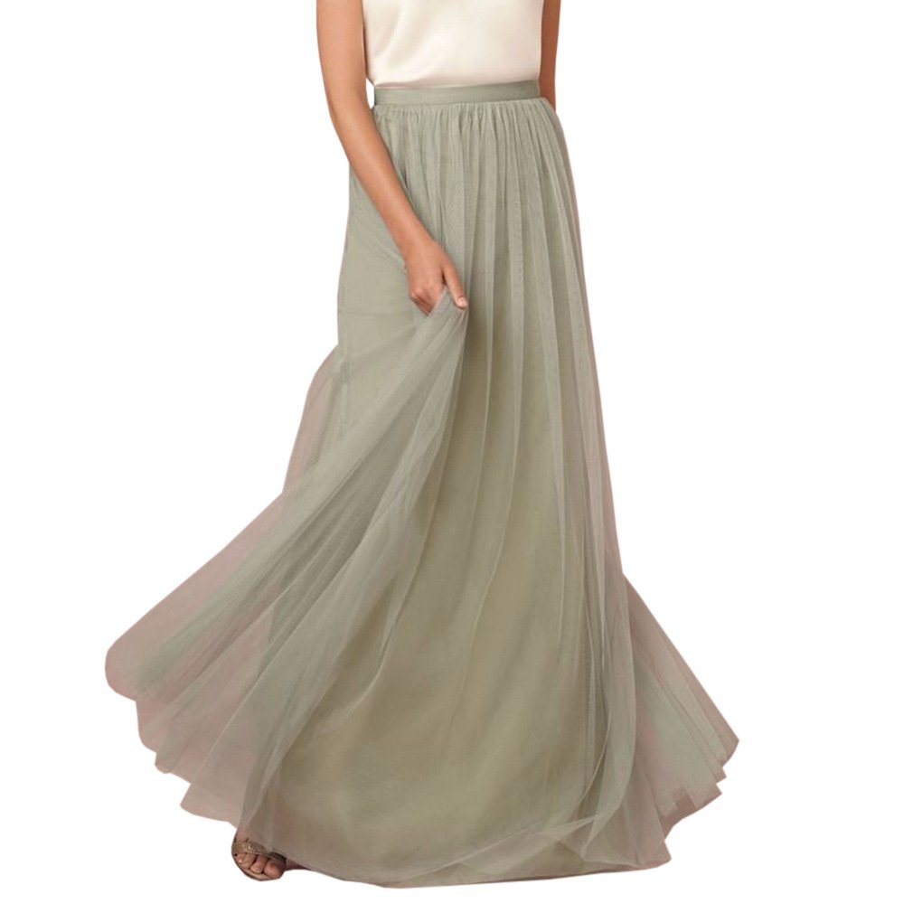 Elegant 3-Layer Soft Tulle Maxi Skirt for Women | Wedding, Bridal, Prom & Formal Occasions | Flowy Long Ball Gown for Bridesmaids, Dances & Special Events