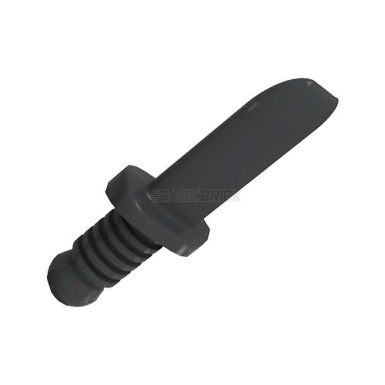 LEGO Minifigure Accessory - Dark Grey Weapon Knife/Dagger (44658a 4219836) for Action Scenes & Battle Displays