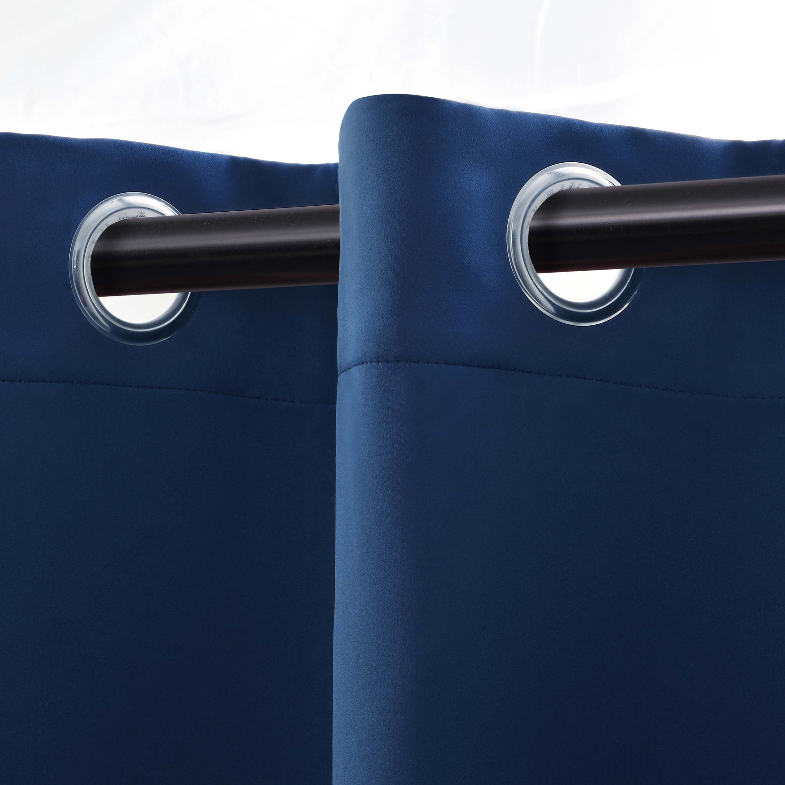 Blackout Curtains for Bedroom - Solid Classic Modern Grommet Curtain Set for Living Room & Nursery - Light Blocking Thermal Insulated Window Drapes for Better Sleep & Energy Efficiency