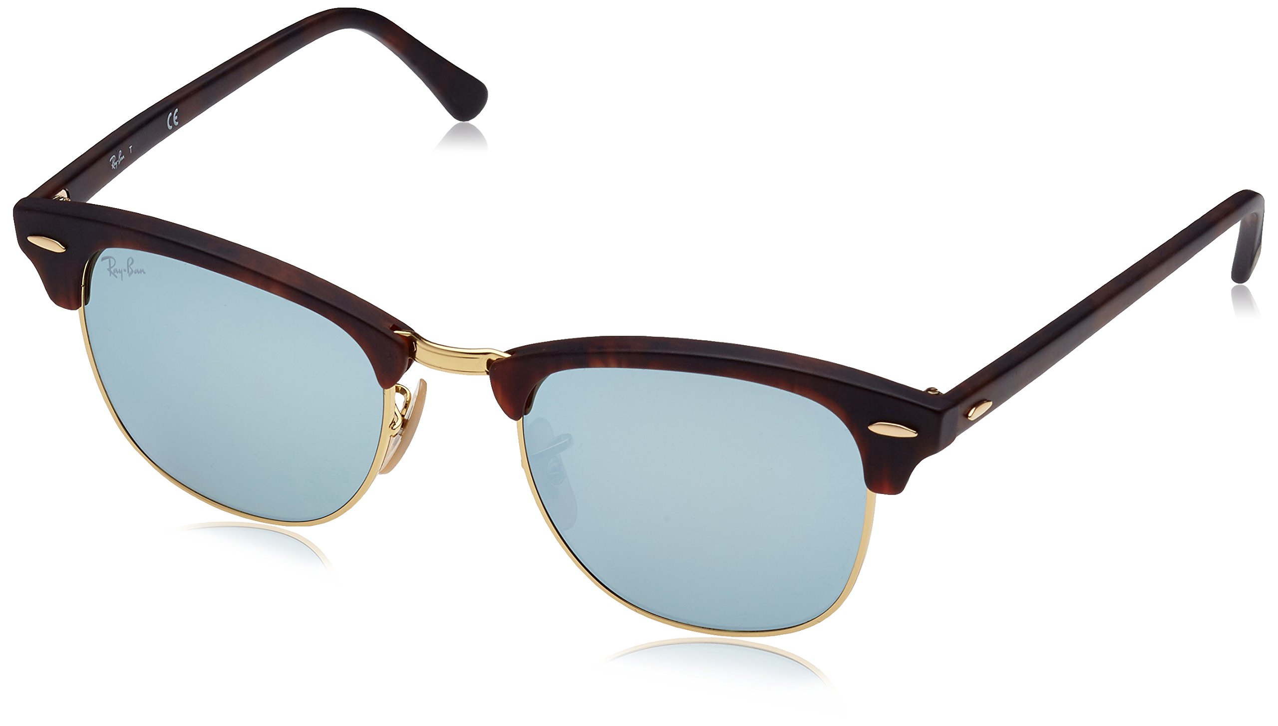 Ray-Ban RB3016 Clubmaster Square Sunglasses - Classic Retro Style, UV Protection, Lightweight & Durable - Perfect for Driving, Travel, and Outdoor Activities