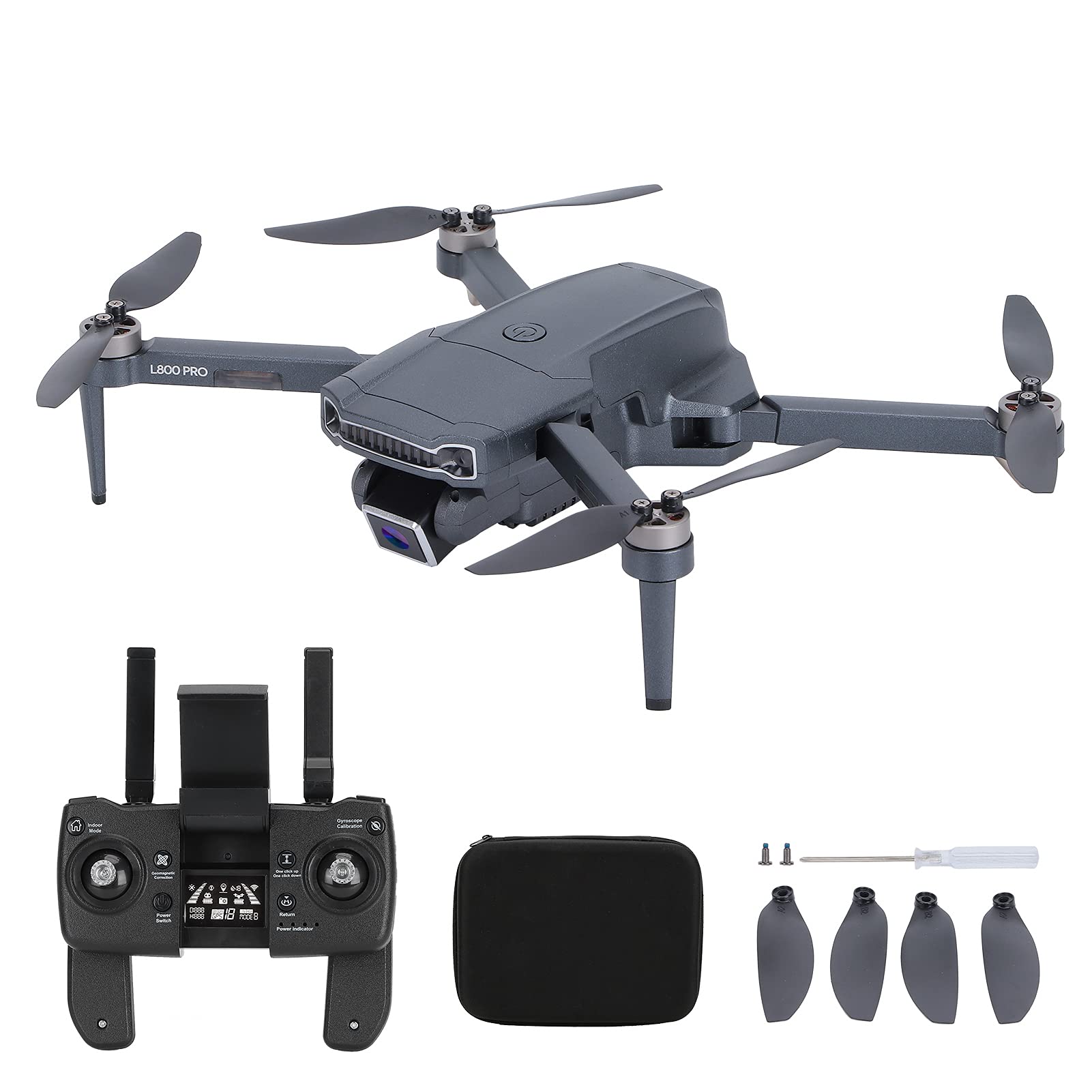 Foldable Quadcopter Drone with 4K HD Dual Camera - Professional Folding Drone L800 with Wide Angle Lens for Aerial Photography | Perfect for Travel Vlogging, Outdoor Adventures & Landscape Shooting