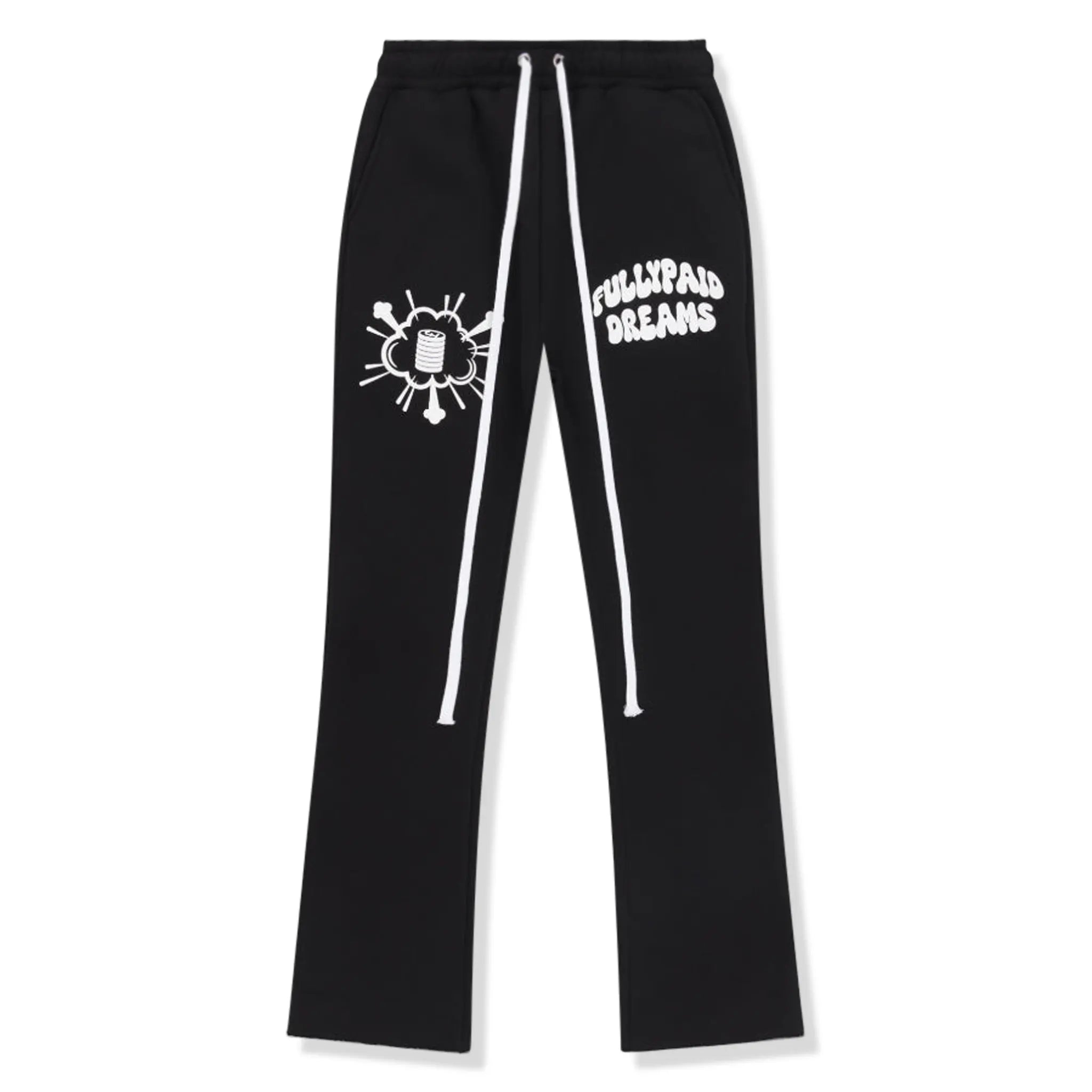 Fully Paid Dreams Black and White Joggers - Comfortable Athletic Pants for Men & Women - Perfect for Running, Gym Workouts and Casual Wear