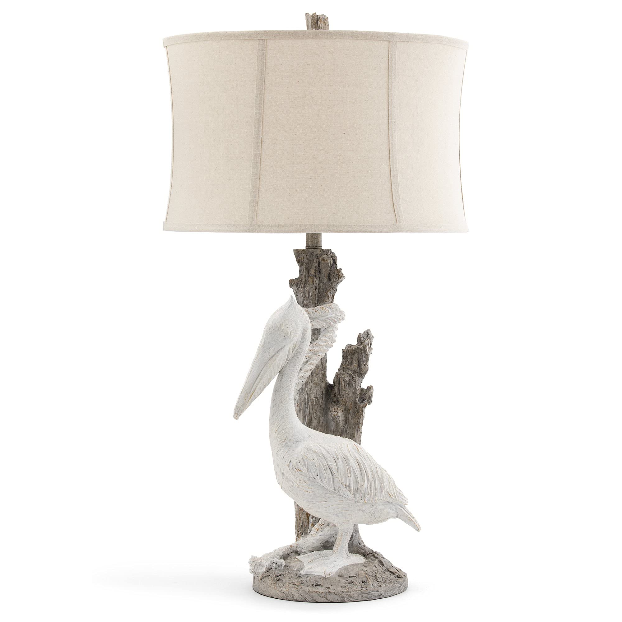 Crestview Collection CVAVP1025 White Pelican Table Lamp - Elegant Home Decor for Living Room, Bedroom & Office Lighting