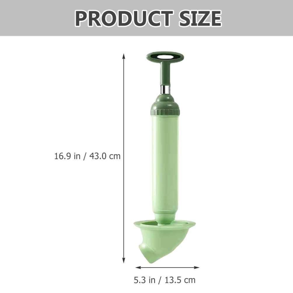 Angoily High Pressure Air Pump Toilet Plunger - Manual Drain Blaster & Clog Remover for Kitchen Sink, Bathroom, Floor Drain - Powerful Pipe Cleaner Tool (Green) - Perfect for Unclogging Toilets, Showers, and Kitchen Drains