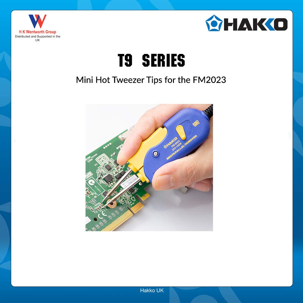 Hakko T9-L2 Hot Tweezer Tip for Soldering & Desoldering - Perfect for Electronics Repair, PCB Work, and DIY Projects