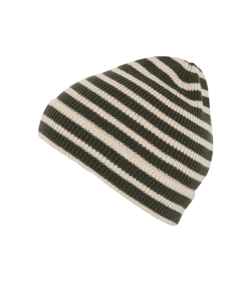 Ivy Green Bergen Striped Beanie by MP Denmark - Warm Winter Hat for Men & Women - Perfect for Skiing, Snowboarding & Cold Weather Activities