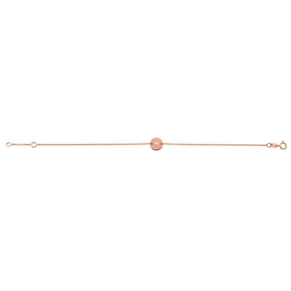 9ct Rose Gold Diamond Bracelet for Women - Elegant & Dainty Jewelry Gift for Anniversary, Birthday, Wedding - Perfect for Everyday Wear & Special Occasions
