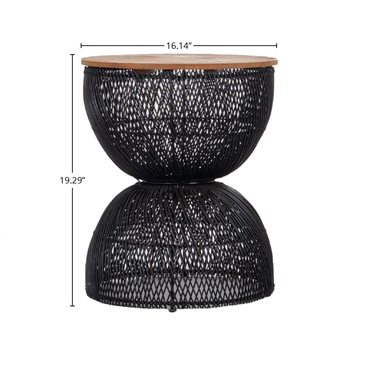Modern Bayan Wave Side Table - Sleek Black Accent Table for Living Room, Bedroom, or Office - Perfect Nightstand, End Table, or Decorative Furniture Piece