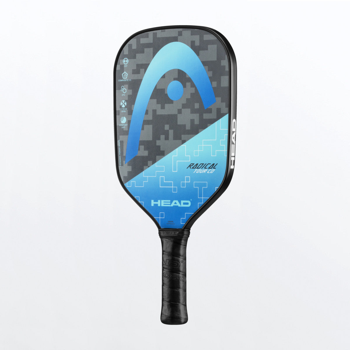 Head Radical Tour Co Pickleball Paddle - Lightweight Carbon Fiber Racket for Competitive & Recreational Play - Perfect for Indoor/Outdoor Courts, Tournaments & Training Sessions