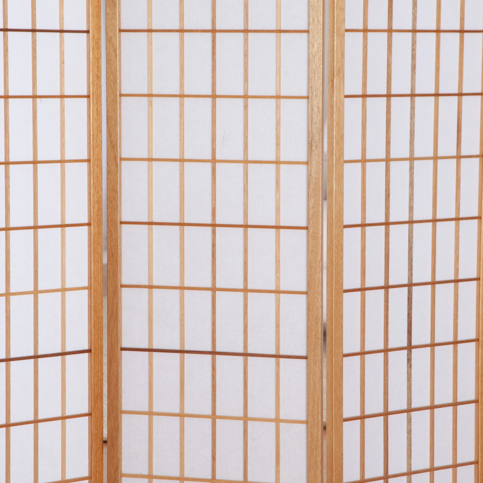 Jakun Honey Shoji 4 Panel Room Divider - Japanese Style Folding Screen for Home Office, Bedroom Privacy & Zen Decor - Perfect for Room Partition, Meditation Space & Asian-Inspired Interior Design