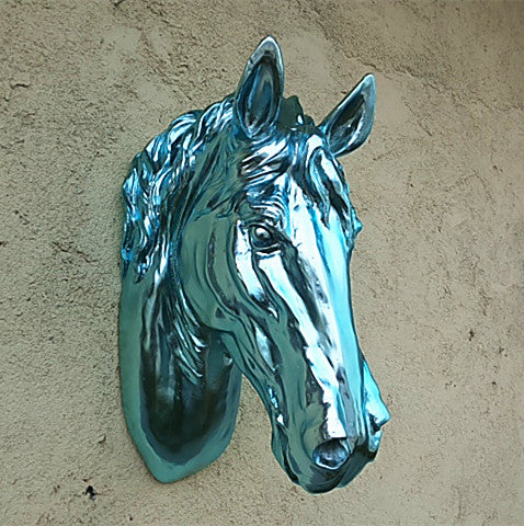 Animal Wall Mural - Horse Head Wall Decoration for Home, Hotel, Club & KTV - Soft Decor Sculpture & Buddha Statue - Perfect for Living Room, Bedroom & Office Décor