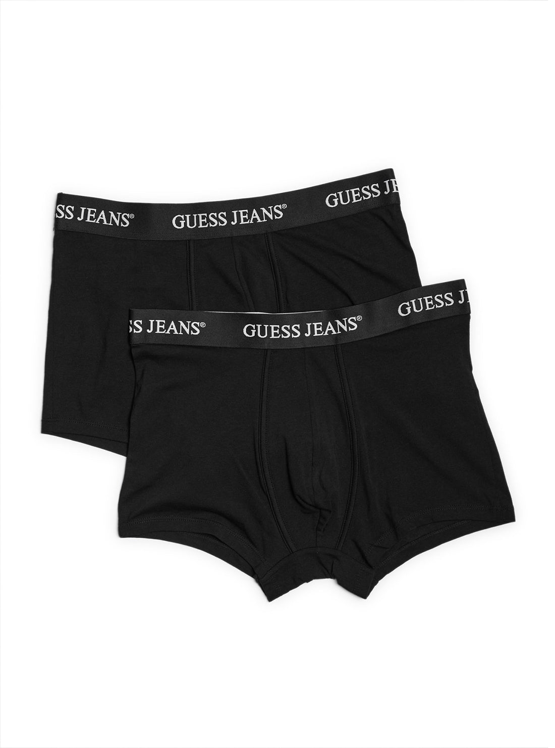 Guess Men's Black Cotton 2-Pack Trunks - Soft Comfortable Underwear for Everyday Wear & Travel