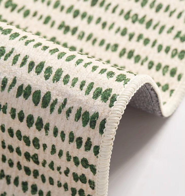 Modern Abstract Area Rugs - Green Contemporary Design for Living Room, Dining Room & Bedroom - Soft Non-Slip Floor Covering for Home Decor & Interior Design