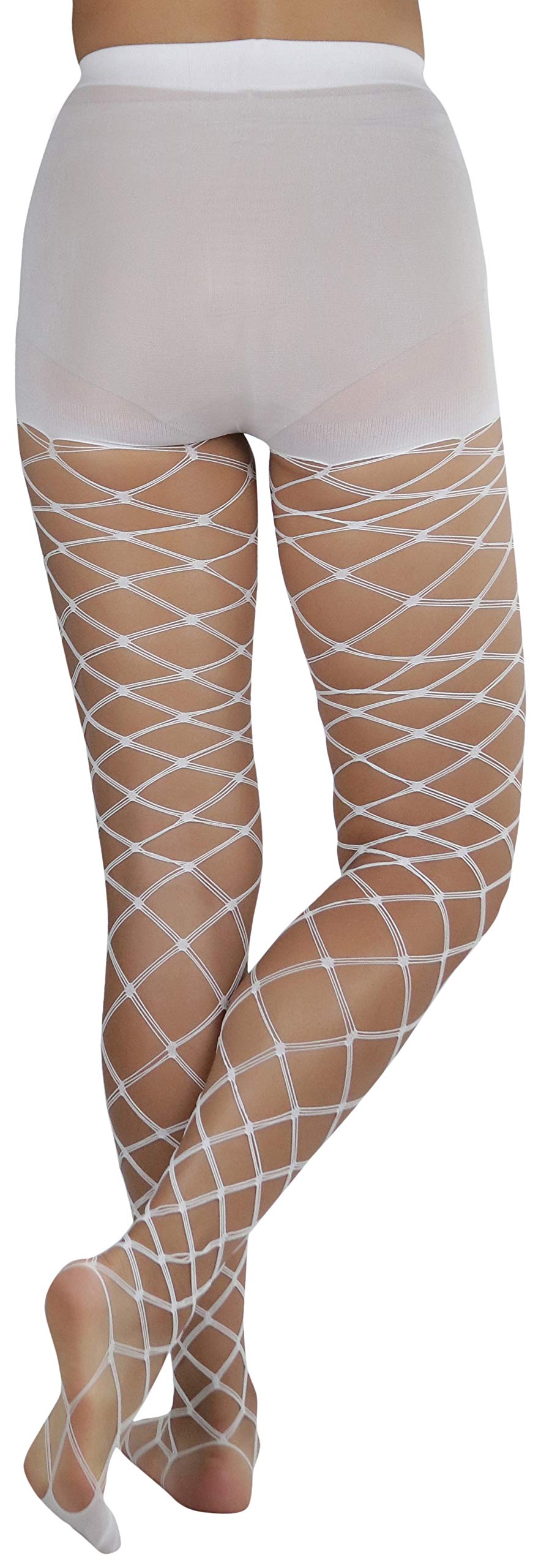 ToBeInStyle Women's Diamond Mesh Pantyhose - Sexy Sheer Stockings for Party, Date Night & Special Occasions