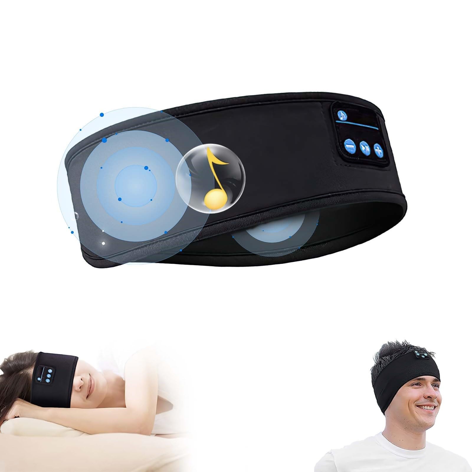 Wireless Bluetooth Sleep Headphones for Sports & Meditation - HD Stereo Sound Headband for Running, Yoga, Travel & Insomnia Relief | Comfortable for Night Use, Workouts & Relaxation