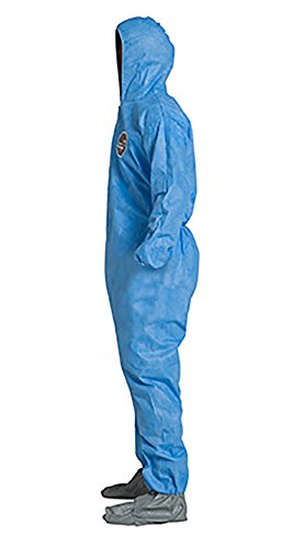 DuPont ProShield 10 Disposable Protective Coverall with Elastic Cuffs, Hood & Non-Slip Boots - Blue Medium (25-Pack) | Chemical Protection for Industrial & Medical Use
