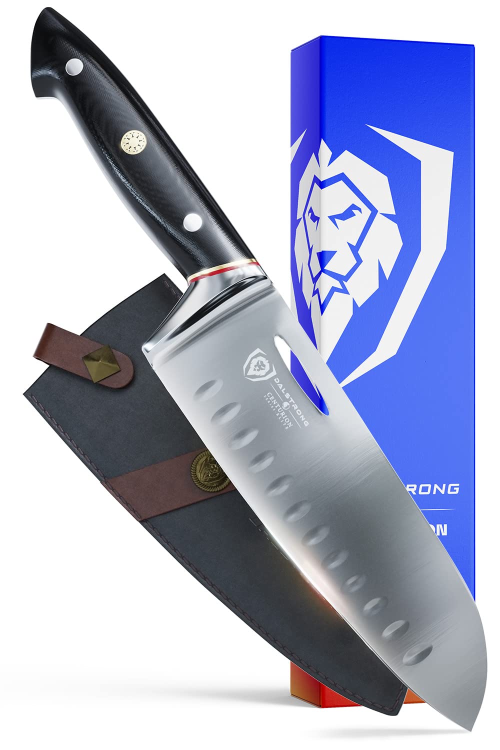 Dalstrong Santoku Knife 7 Inch - Centurion Series - Premium Swedish 14C28N High Carbon Stainless Steel Blade with Ergonomic G10 Handle - Ultra Sharp Japanese Style Vegetable & Meat Knife - Includes Protective Sheath - Perfect for Slicing, Dicing & Chopping Vegetables, Meat & Herbs